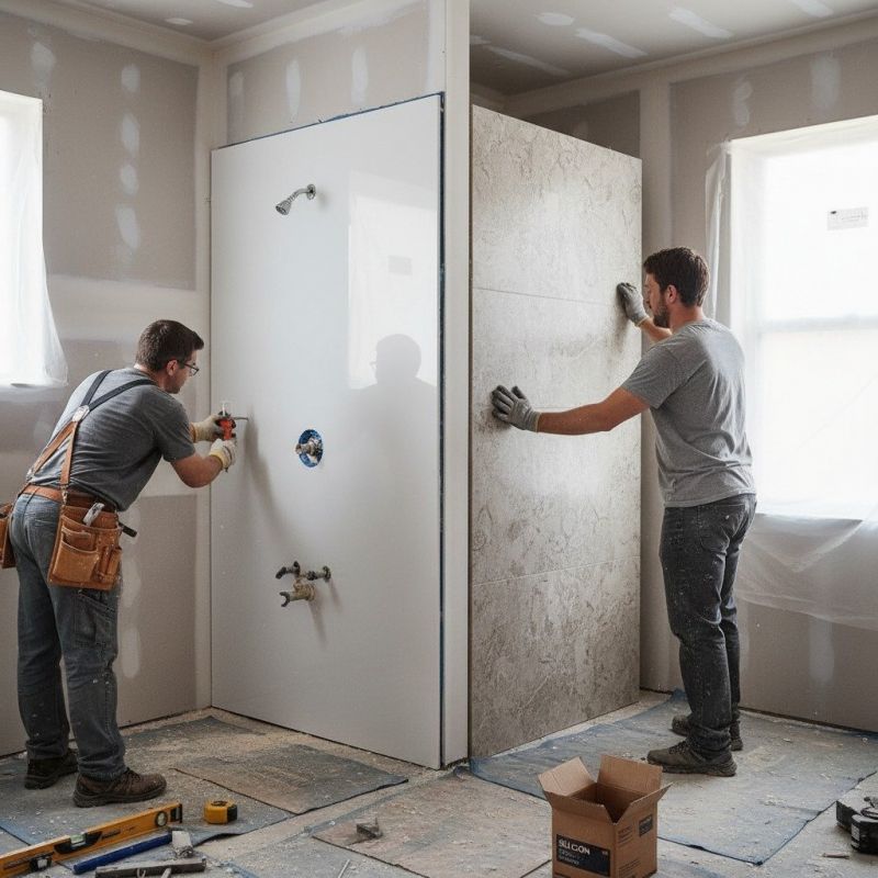 Our team working on Bathroom Remodeling projects in Llano, TX